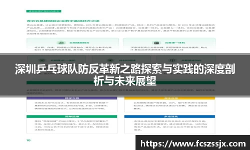 深圳乒乓球队防反革新之路探索与实践的深度剖析与未来展望